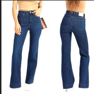 NWT Everlane The Modern Flare Jean High rise High Stretch in Dark Blue